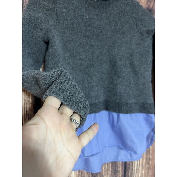 J CREW Wool Poplin SWEATER Knit Time Capsule Preppy Classic Women Sz M Normcore - Picture 5 of 10